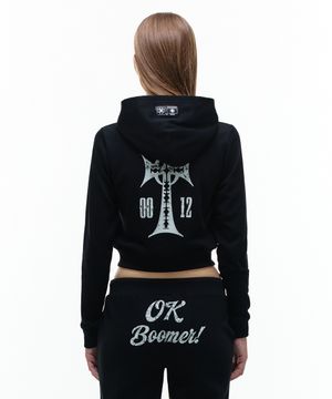 Op. 07 CITY GIRL HOOD-ZIP BLACK