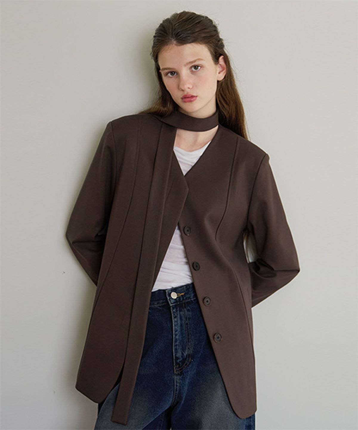 디애니(THE ANY) Mia No-Collar Jacket