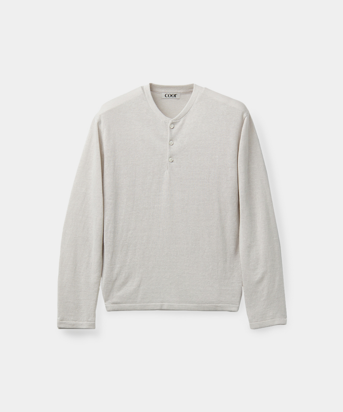쿠어(COOR) 린넨 울 블렌드 롱 슬리브 헨리 (오트밀)