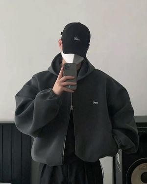 YEI Logo 후드 자켓 (차콜)