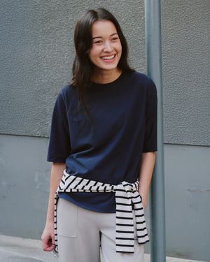 에어리 베이직 반팔 티셔츠(FMHST4025M)_차콜