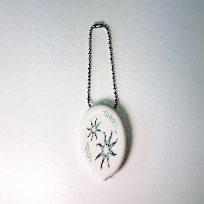 BORN IN CODE NTP-4 Coin Wallet Keyring (White)