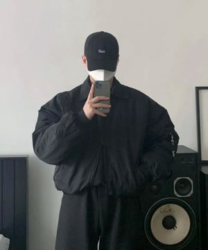 YEI Logo MA-1 kara Jumper (블랙)