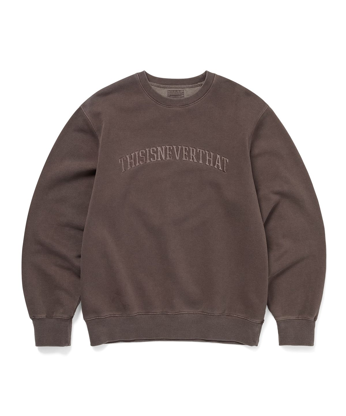 디스이즈네버댓(THISISNEVERTHAT) Arch-Logo Crewneck Dark Chocolate