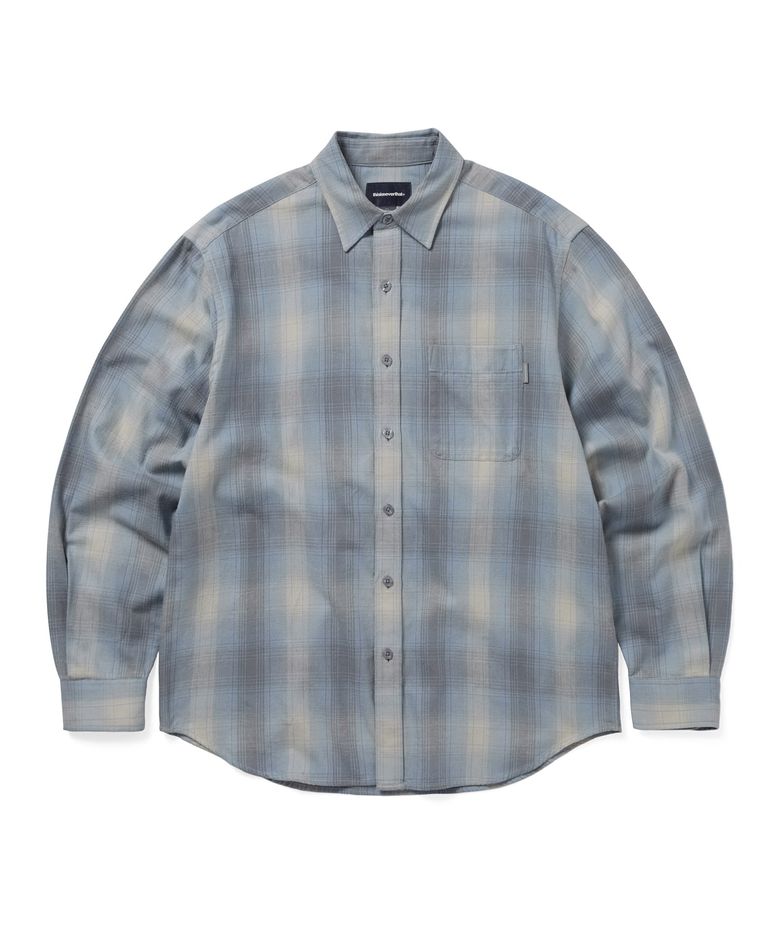 Nep Shadow Check Shirt Blue