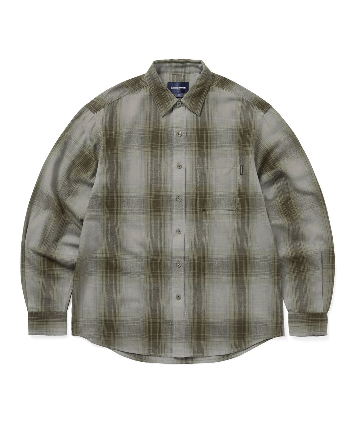 디스이즈네버댓(THISISNEVERTHAT) Nep Shadow Check Shirt Khaki