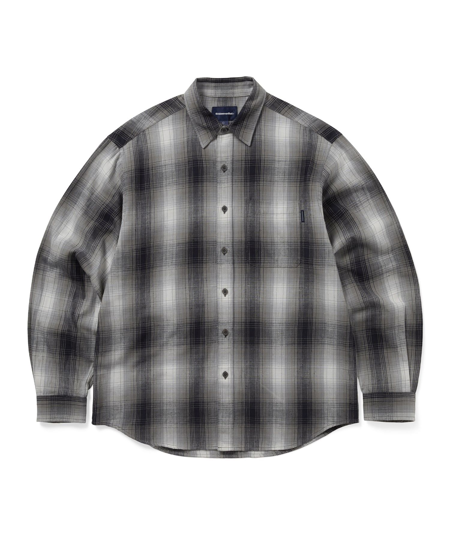 MUSINSA公式 | thisisneverthat Nep Shadow Check Shirt Navy
