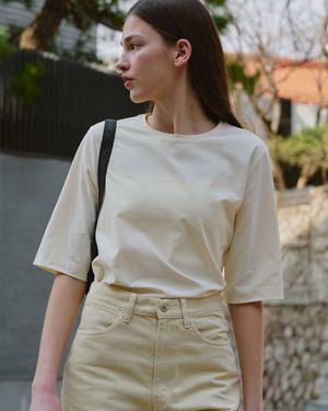 에어리 베이직 반팔 티셔츠(FMHST4025M)_바닐라