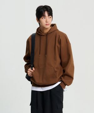 [기모/논기모]5color 베이직 후드티 (Brown)