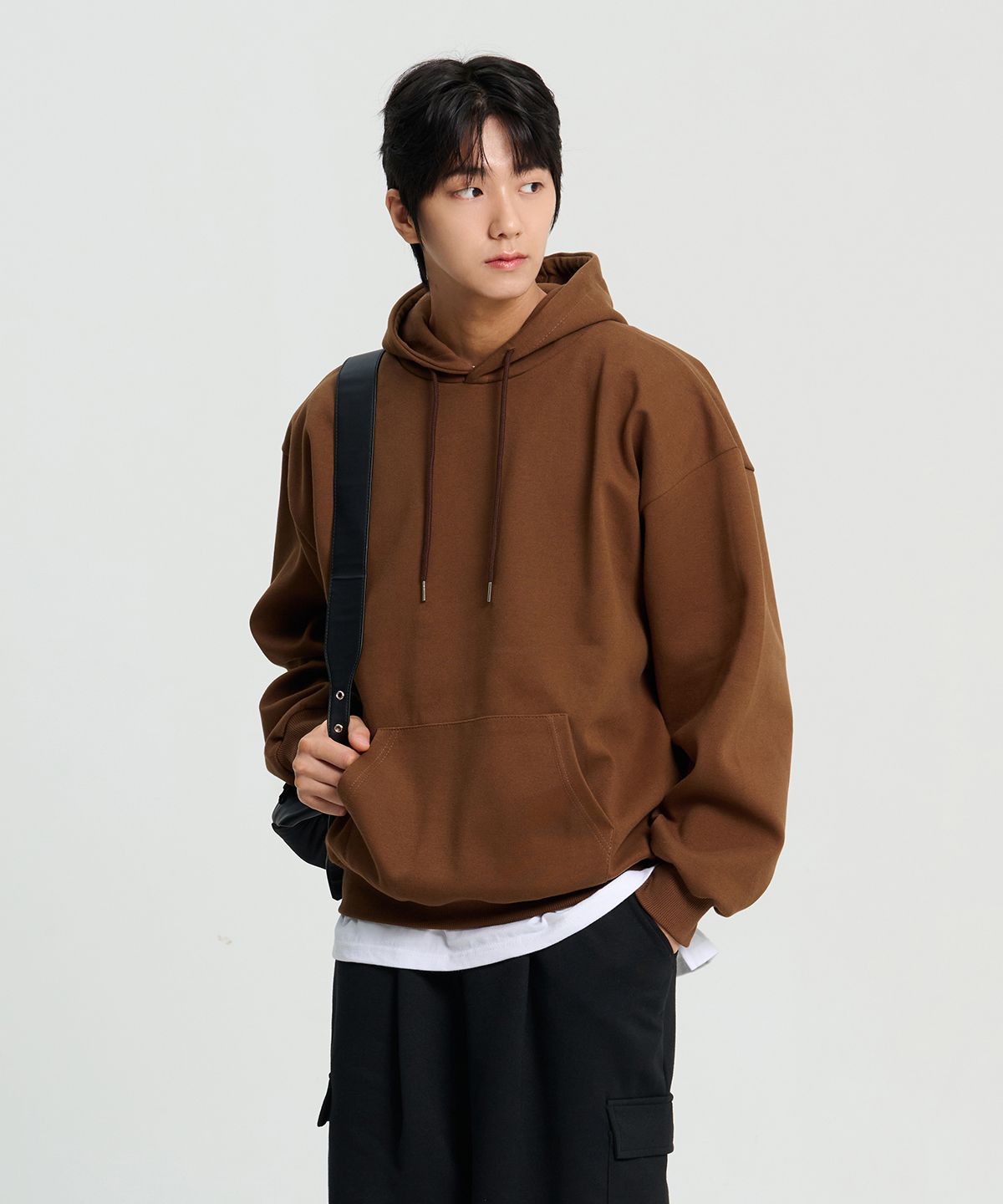 크레드먼스(CREEDMENS) [기모/논기모]5color 베이직 후드티 (Brown)
