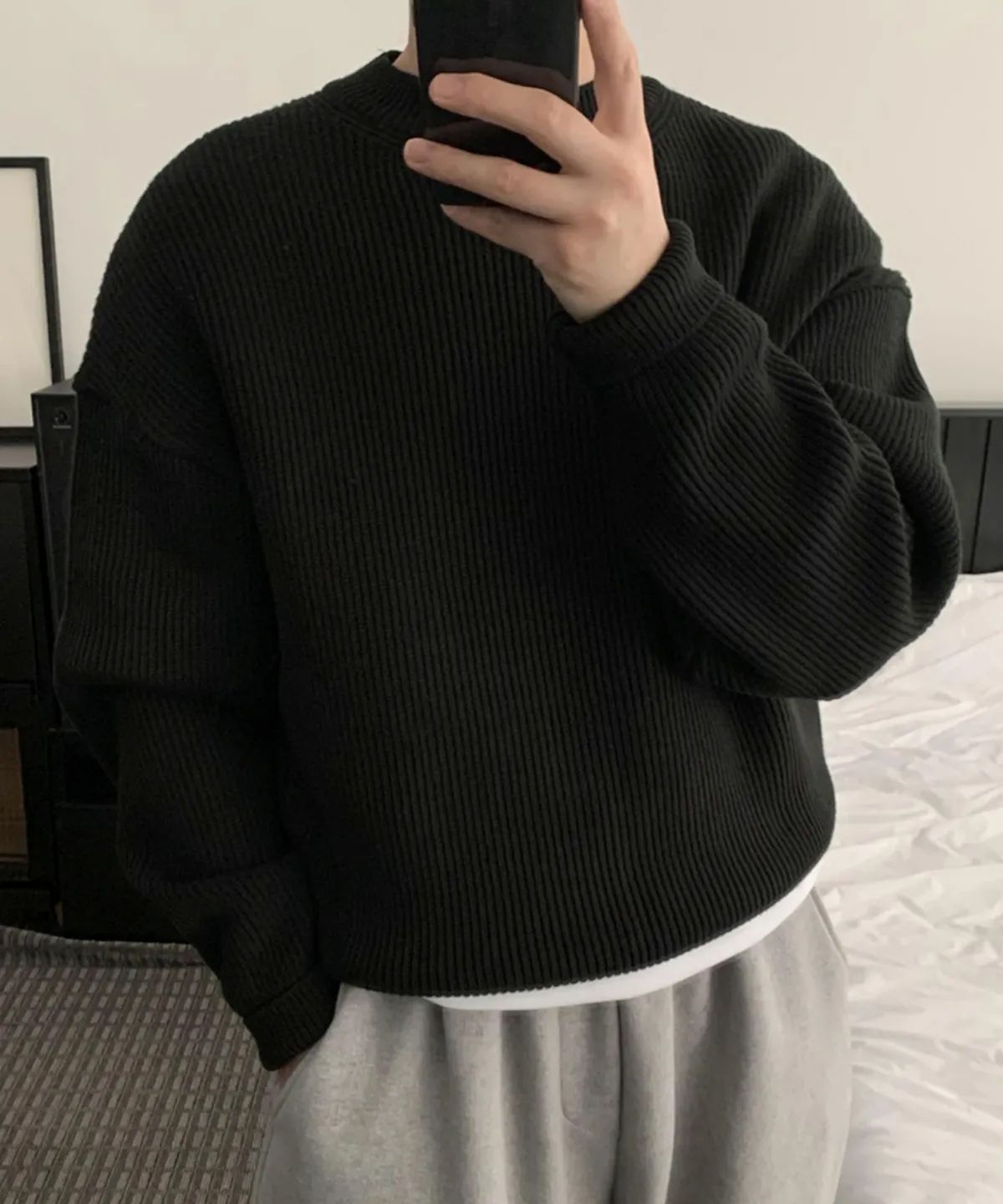 너스(NUS) YEI Heavy Knit (블랙)