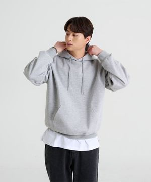 [기모/논기모]5color 베이직 후드티 (Gray)