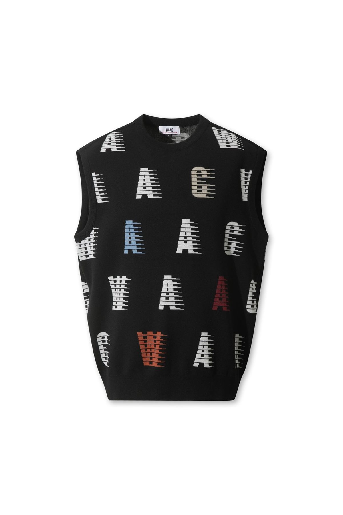 왁(WAAC) Men Colored WAAC Knit Vest WMWAA25602BKX