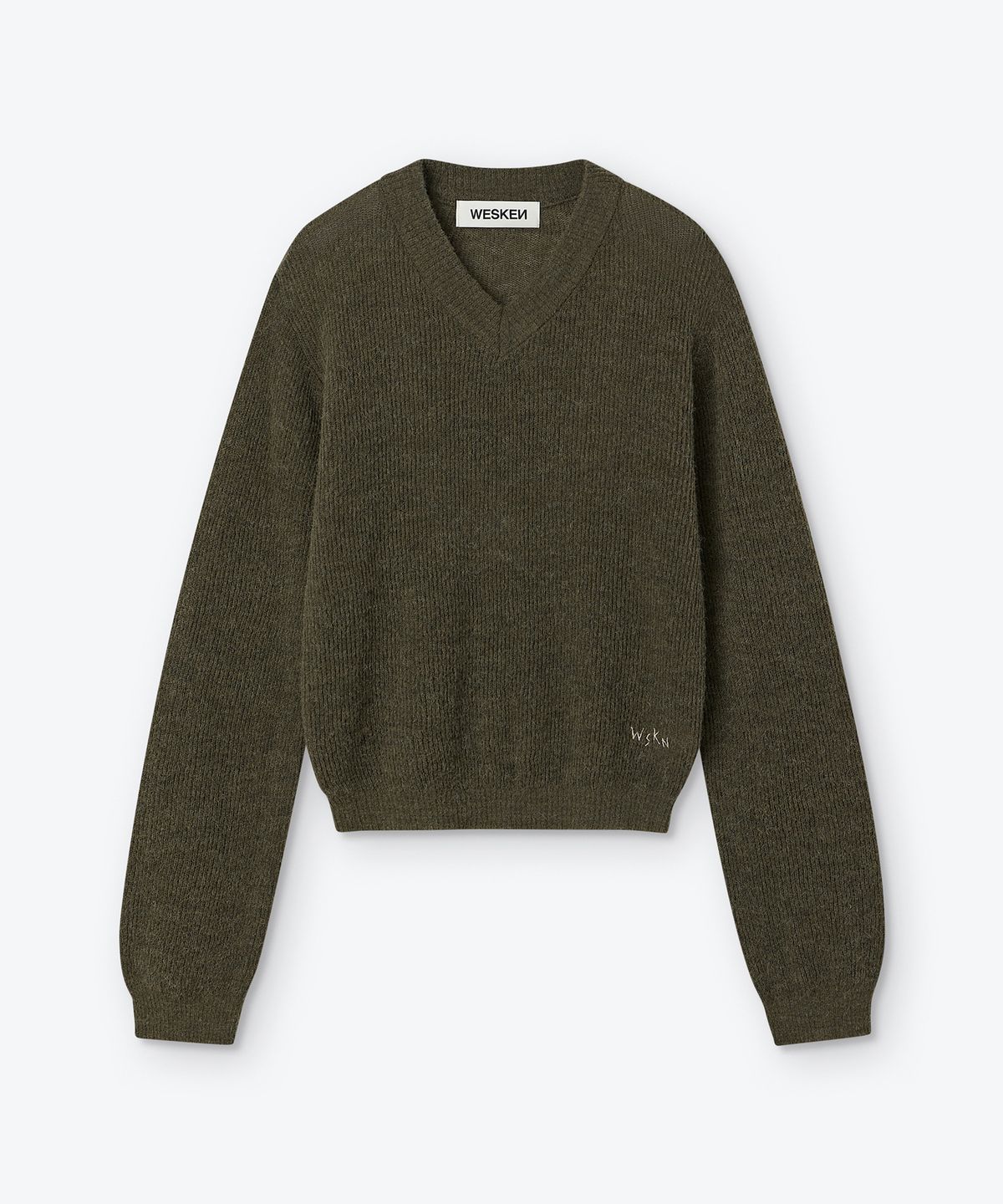 웨스켄(WESKEN) HAIRY WOOL KNIT (OLIVE)