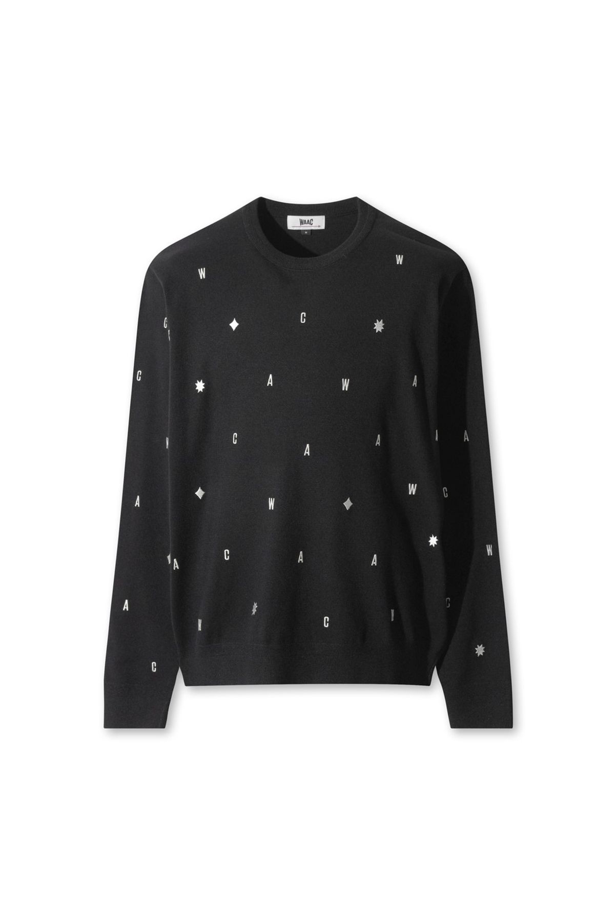 왁(WAAC) Men Embrodiery Allover Sweater WMWAA25603BKX