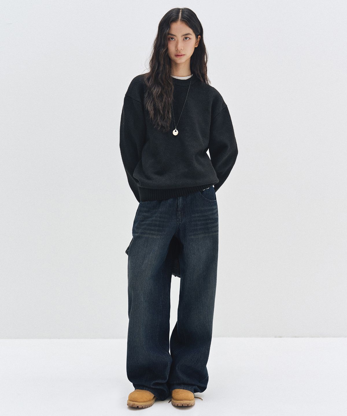 데케트 우먼(DECET WOMEN) [골지데님]Wide Rib Jeans DCWPT015BLUE