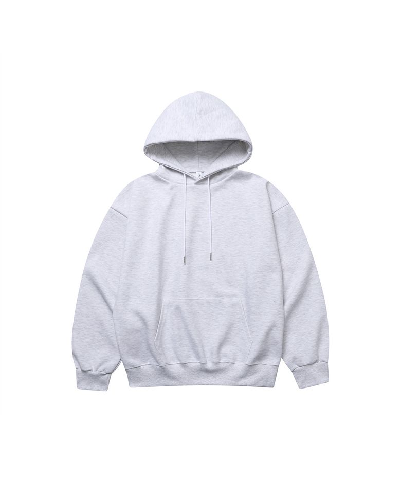 [기모/논기모]5color 베이직 후드티 (White Melange)