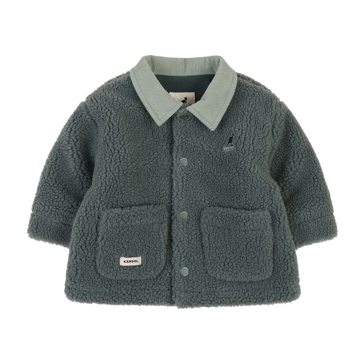 캉골키즈(KANGOL KIDS) [베이비] 코듀로이 카라 쉬어링 점퍼 RD 0968 민트