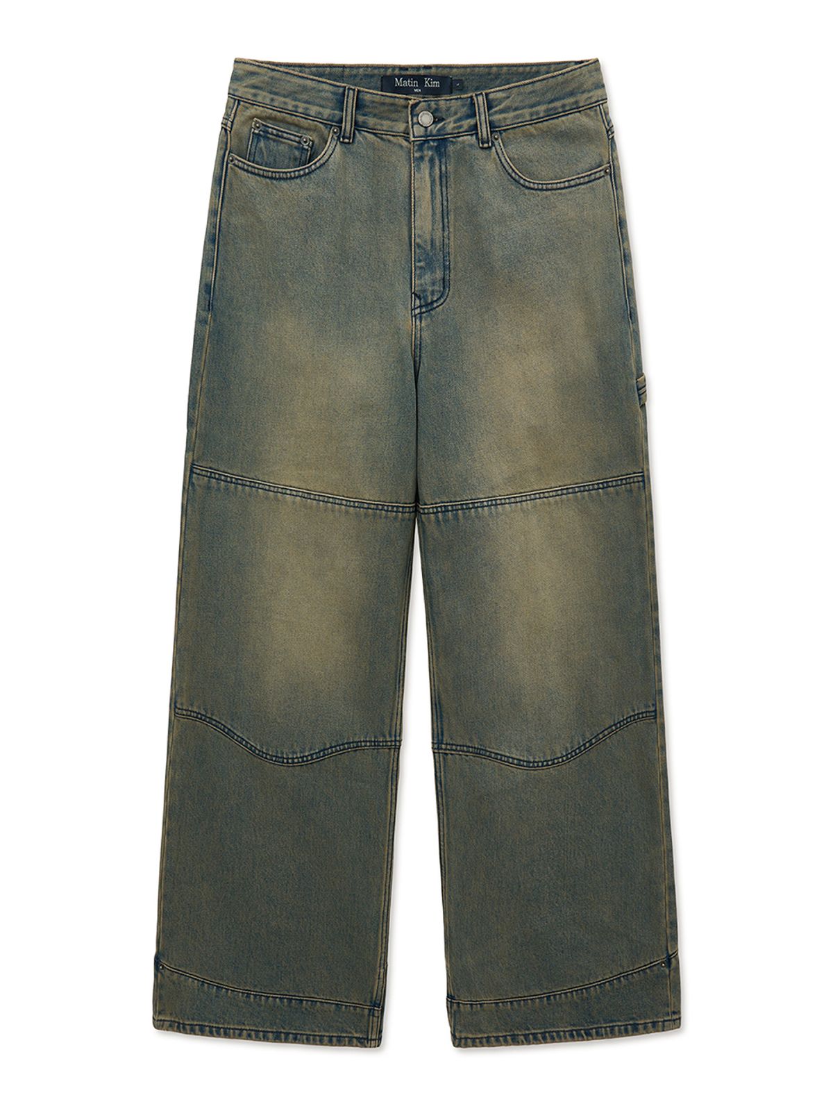 마뗑킴(MATIN KIM) WESTERN DETAIL DENIM PANTS FOR MEN IN BLUE