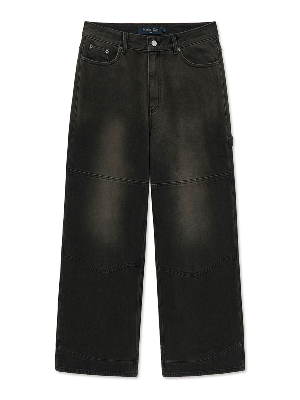 마뗑킴(MATIN KIM) WESTERN DETAIL DENIM PANTS FOR MEN IN BLACK