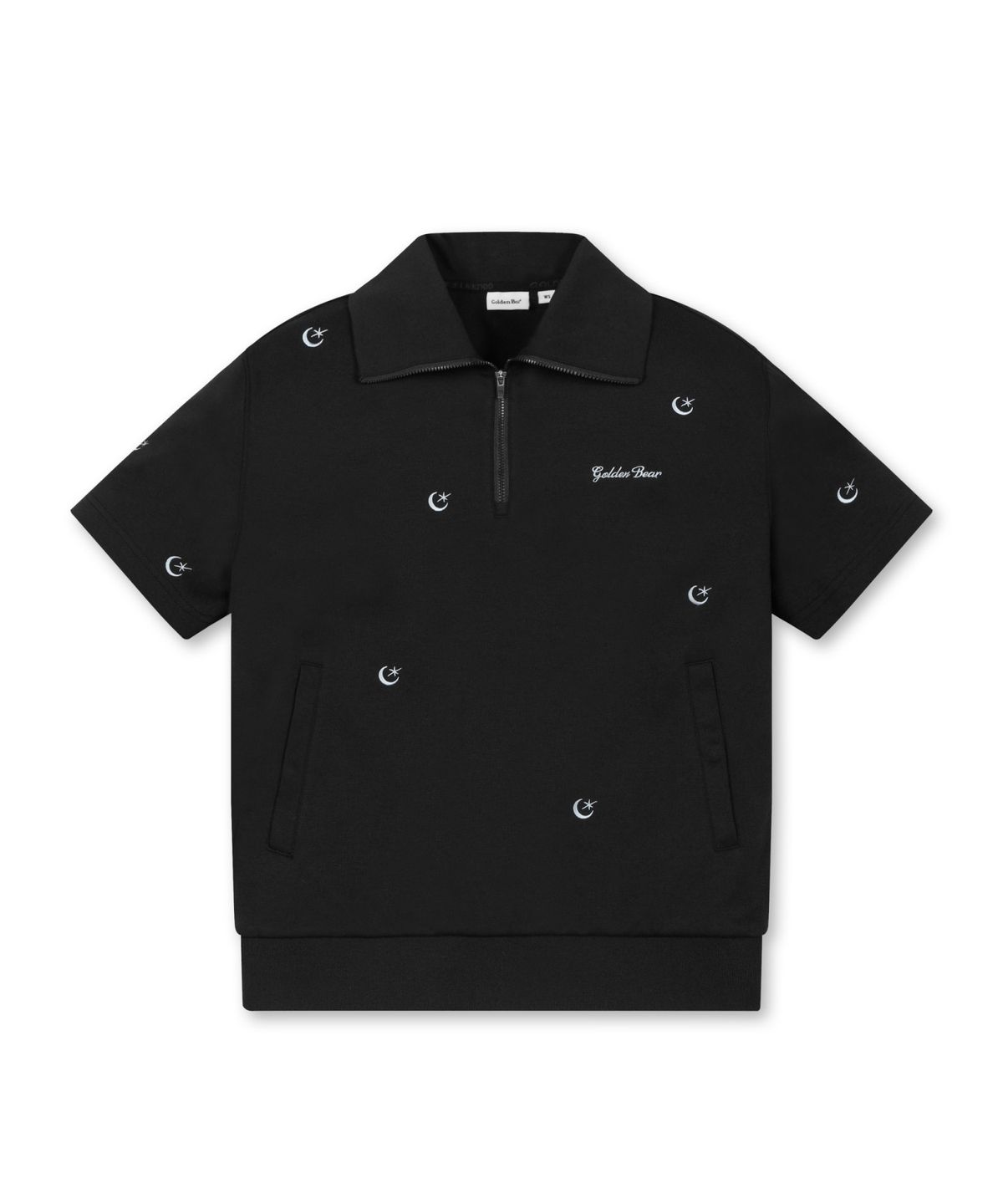골든베어(GOLDEN BEAR) (W) Moon Embroidery Half Zip-up Sweat G5TAW25702BKX