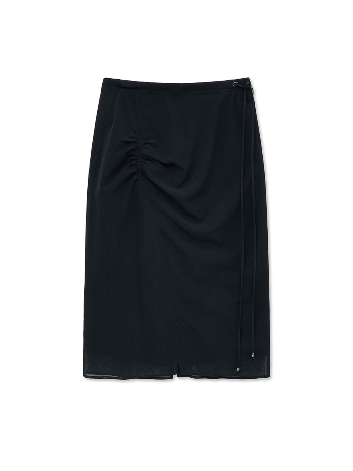 마뗑킴(MATIN KIM) LAYERED STRING MIDI SKIRT IN BLACK