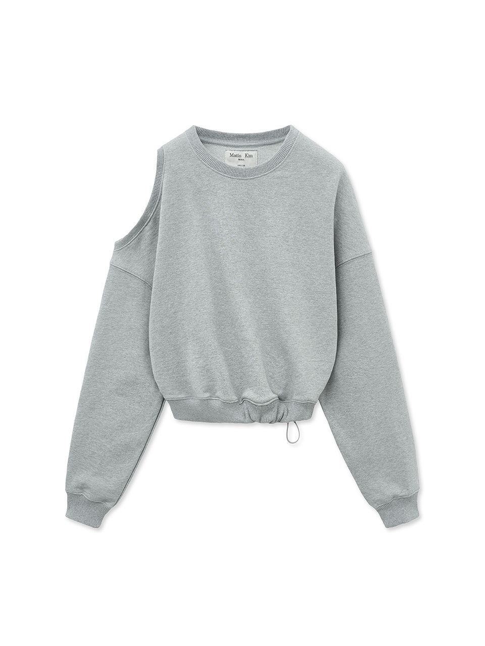 MUSINSA | MATIN KIM SHOULDER HOLE SWEATSHIRT IN GREY