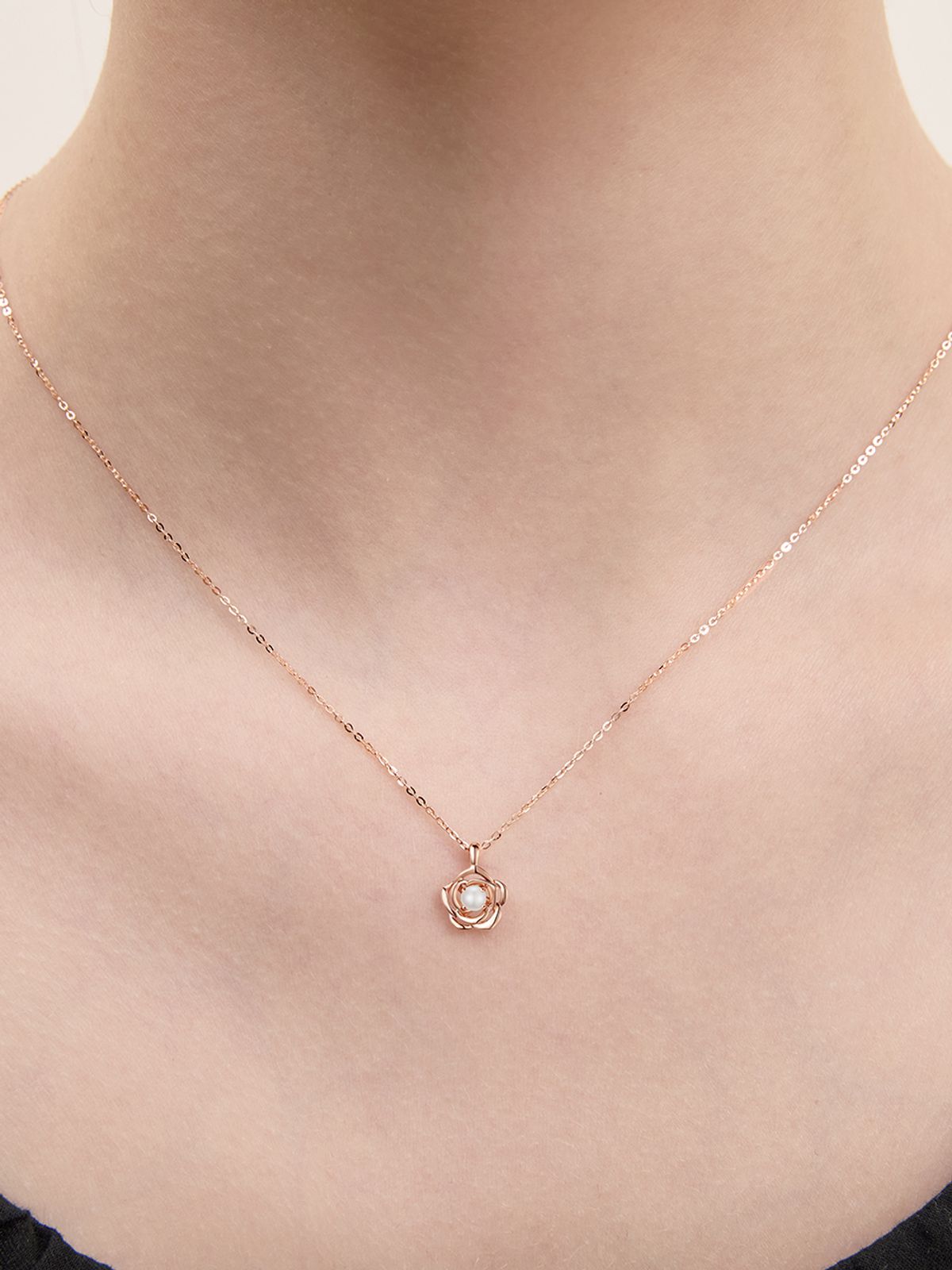 로즈몽(ROSEMONT) 14K 담수진주 목걸이(6월탄생석) RS1311