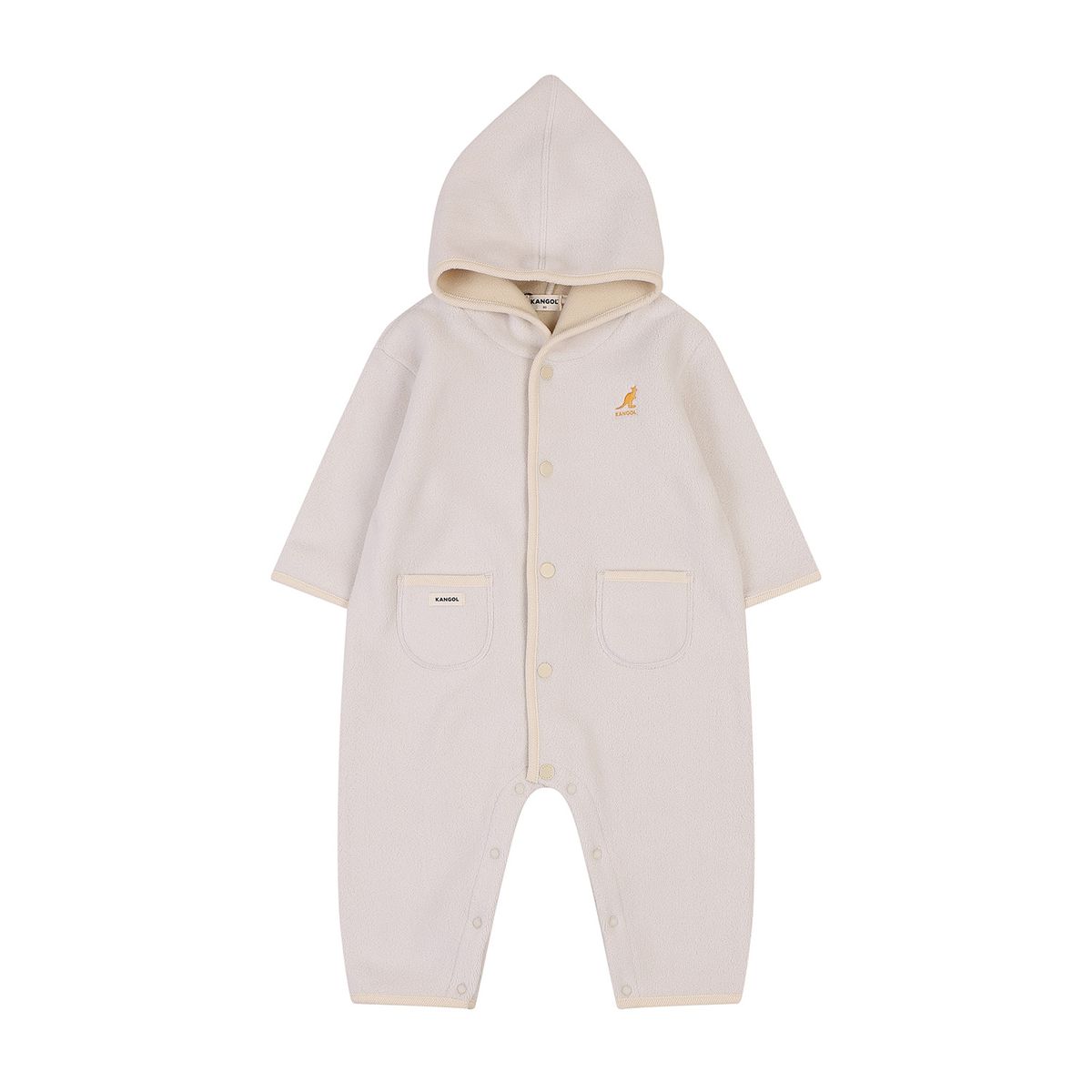 캉골키즈(KANGOL KIDS) [베이비] 플리스 후디드 점프수트 RD 0912 아이보리