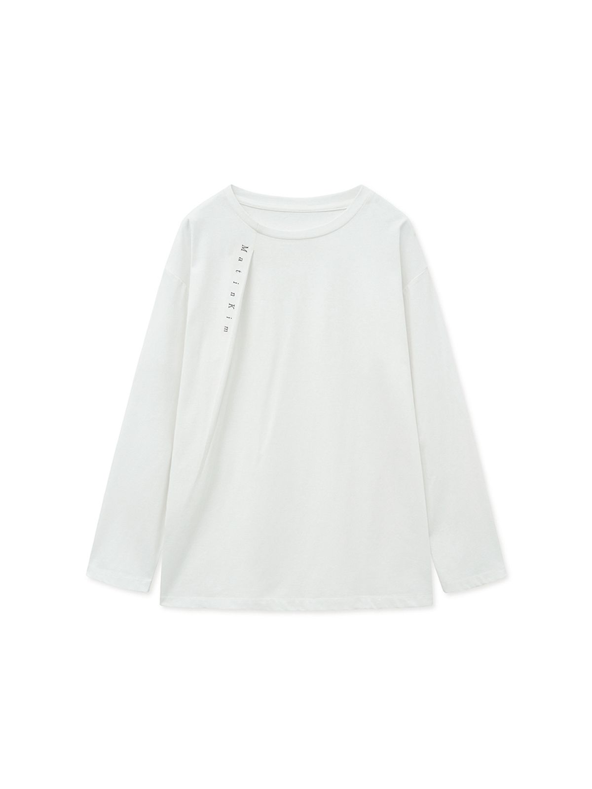 마뗑킴(MATIN KIM) TUCK POINT LONG SLEEVE TOP FOR WOMEN IN WHITE