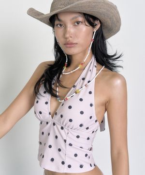 LA DOLCE DOT SWIM TOP_Mauve