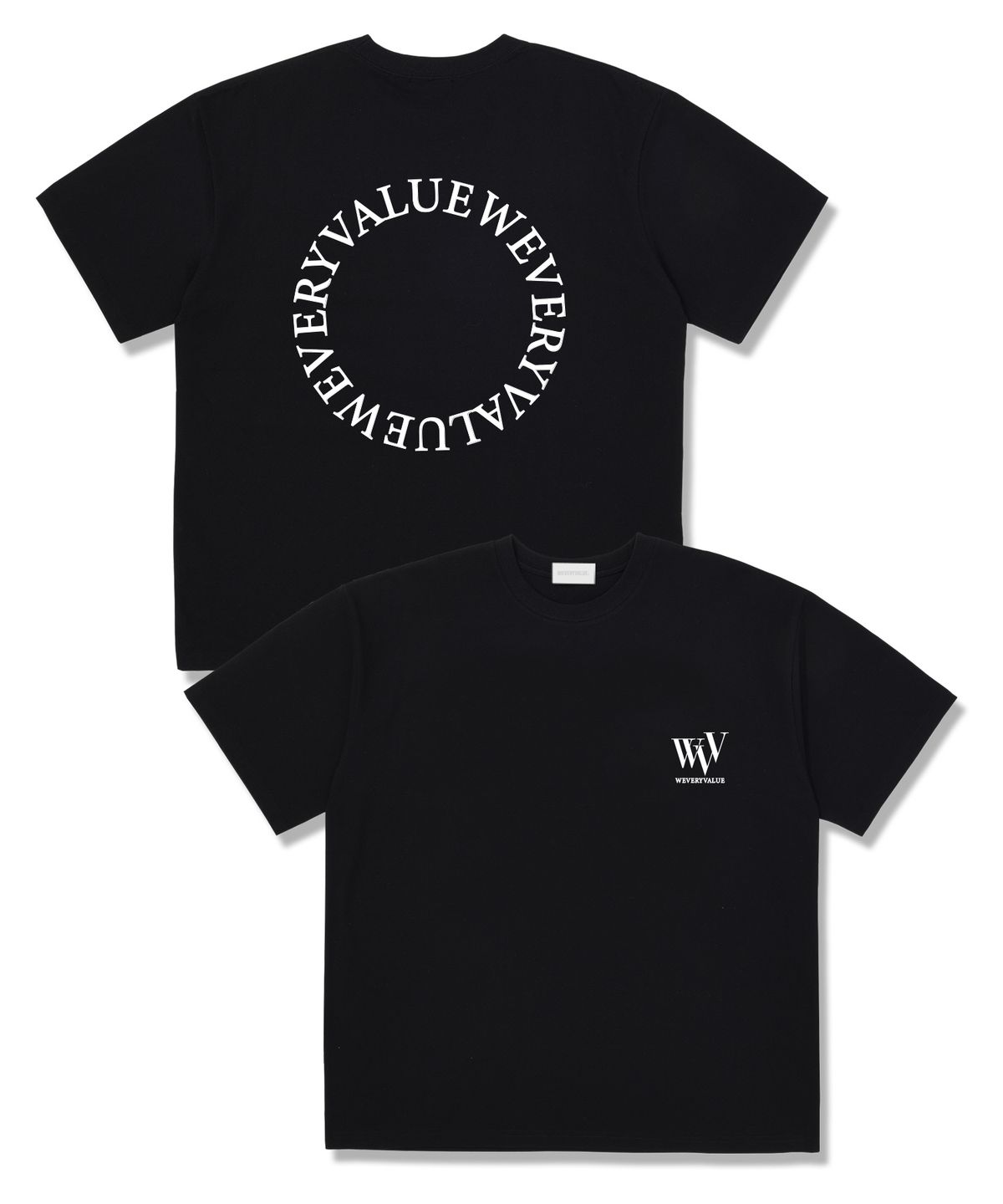 위베리벨류(WEVERYVALUE) WVV벨류 오버핏 반팔티셔츠 블랙