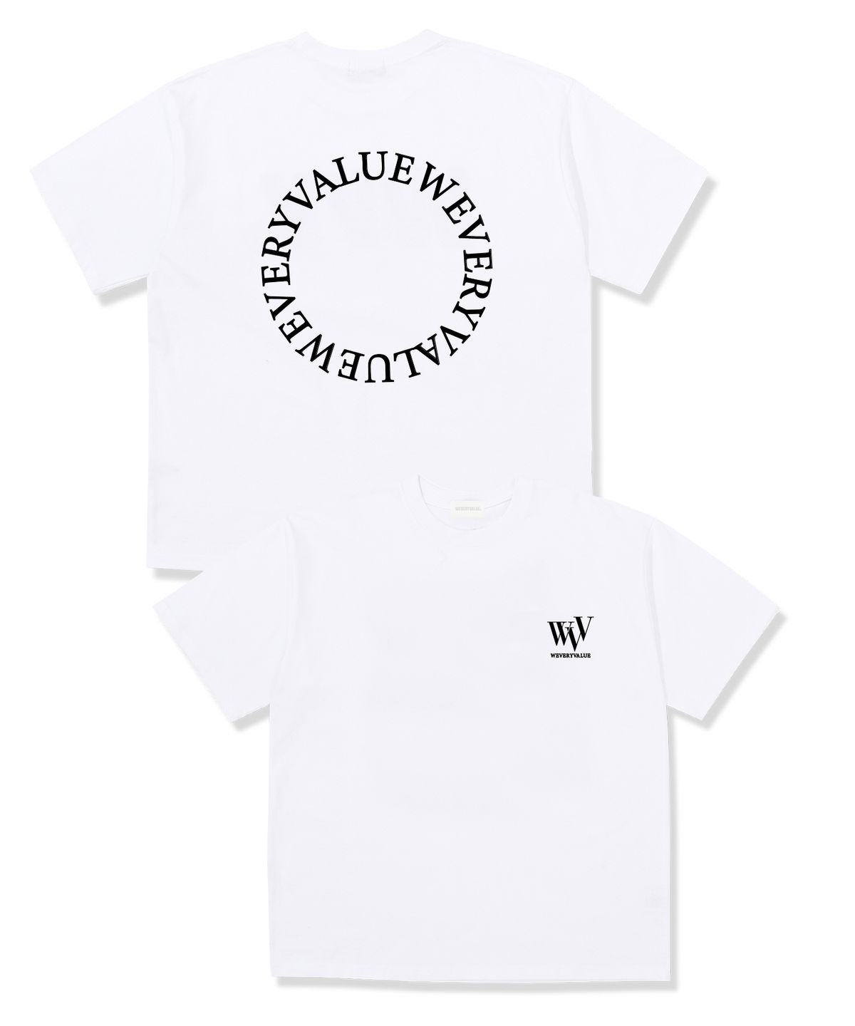 위베리벨류(WEVERYVALUE) WVV벨류 오버핏 반팔티셔츠 화이트