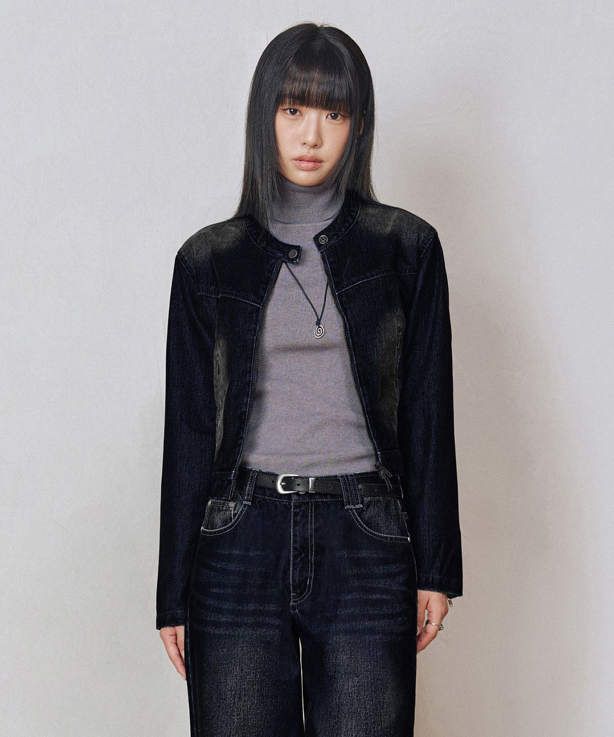 데케트 우먼(DECET WOMEN) [벨벳데님]Velvet Denim Jacket DCWJK001DBLUE