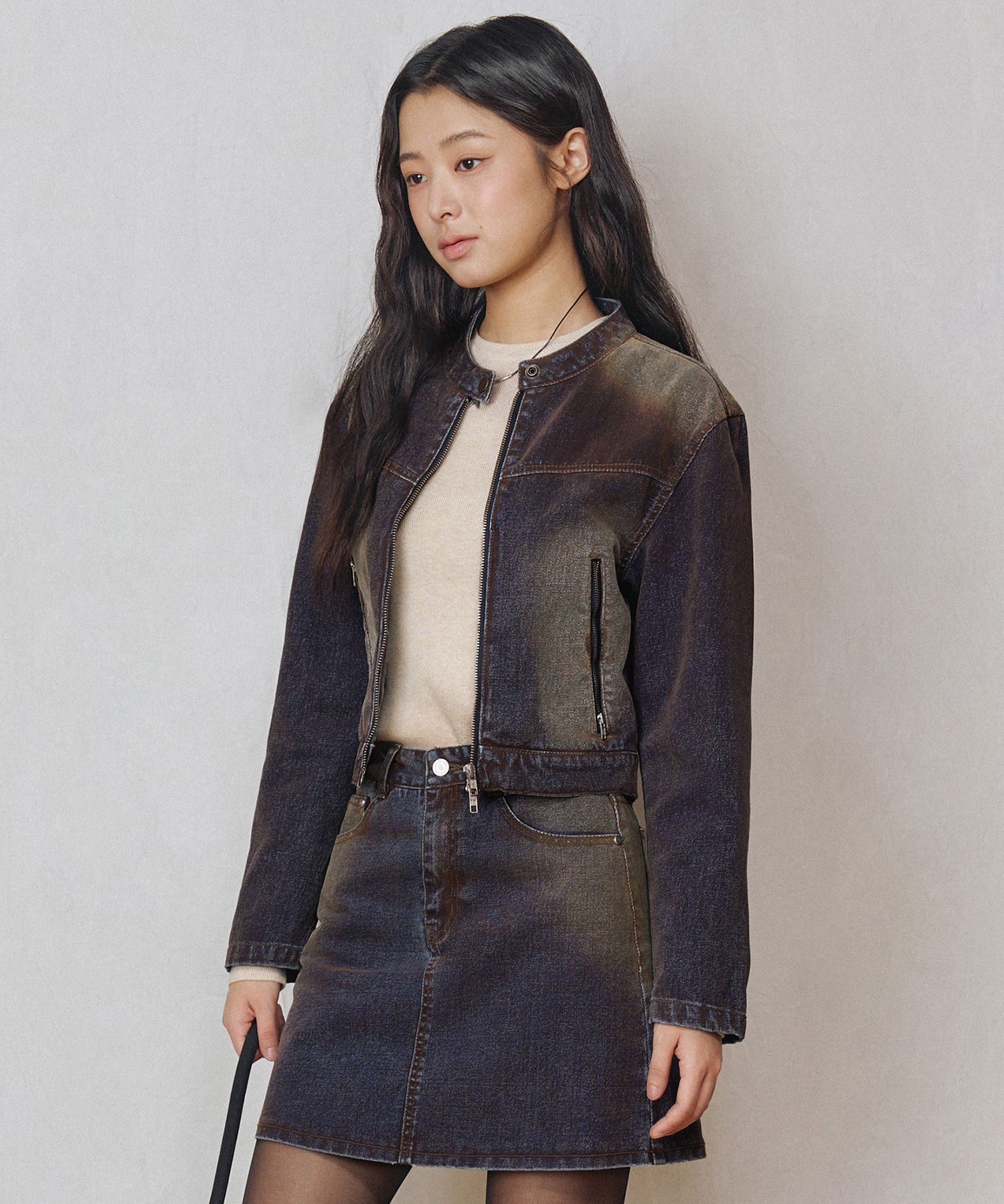MUSINSA公式 | DECET WOMEN [ベルベットデニム]Velvet Denim Jacket 