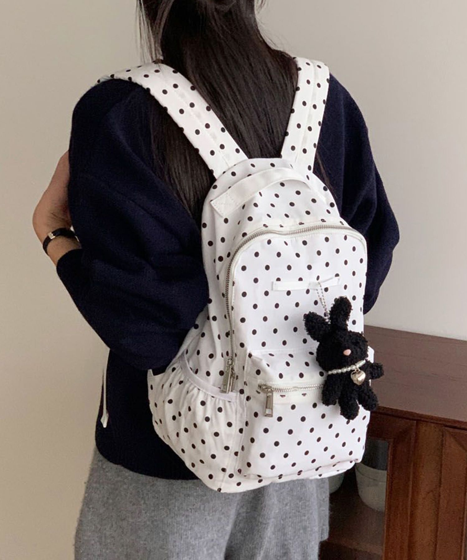 THE COLDEST MOMENT] TCM Dot Gym Sack -charcoal TCM starfish