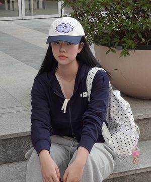 올데이 라이트 백팩  화이트 도트