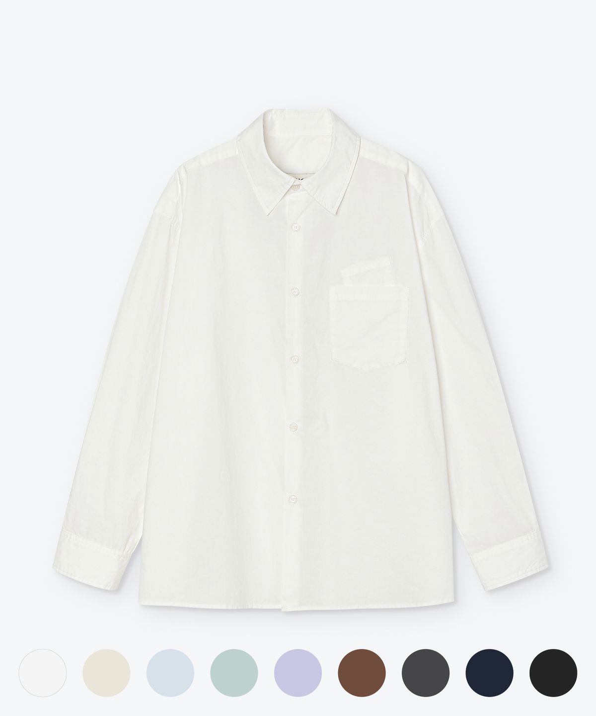웨스켄(WESKEN) [UNISEX] COMFORT WASHED COTTON DOUBLE POCKET SHIRTS (9color)