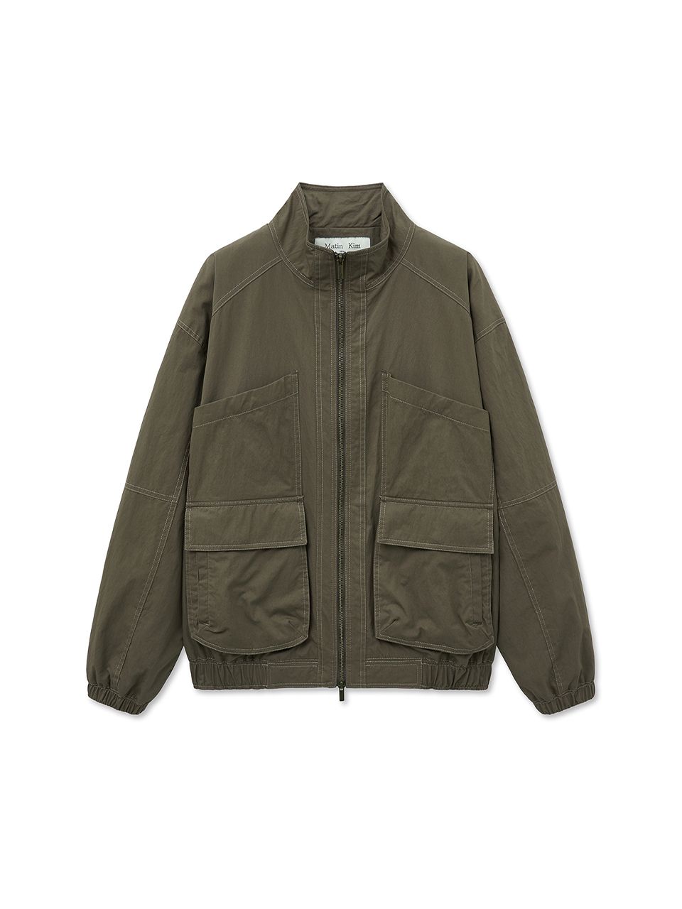 MUSINSA公式 | MATIN KIM UTILITY BOMBER JUMPER FOR WOMEN IN KHAKI BROWN