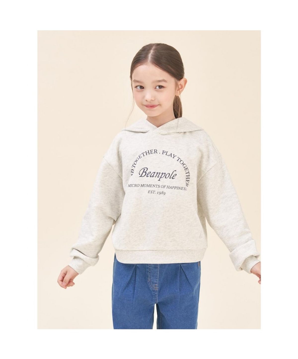 빈폴 키즈(BEANPOLE KIDS) 여아 후드 스웨트 셔츠  베이지 (BI5841G05A)