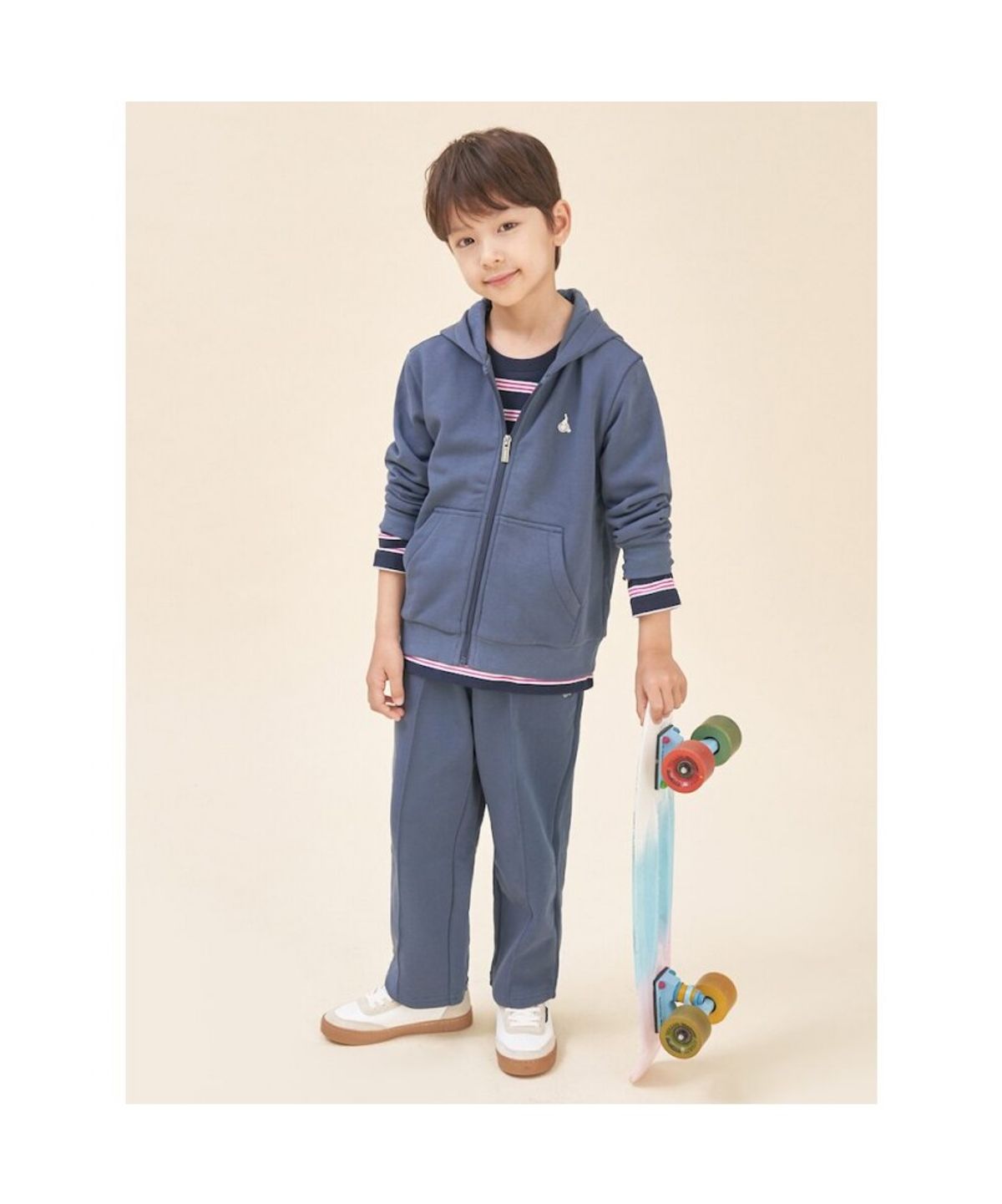 빈폴 키즈(BEANPOLE KIDS) 후드 집업 & 긴바지 2PCS 상하 세트  네이비 (BI5841U06R)
