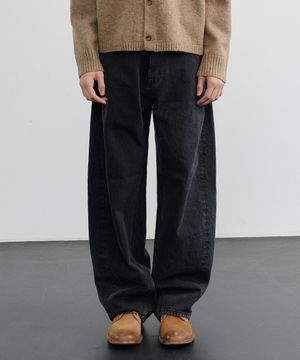 balanced denim pants (black)