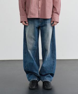 balanced denim pants (blue)