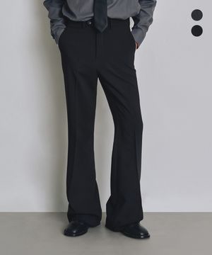 루즈핏 플레어 슬랙스 블랙 COOSPT250BLACK