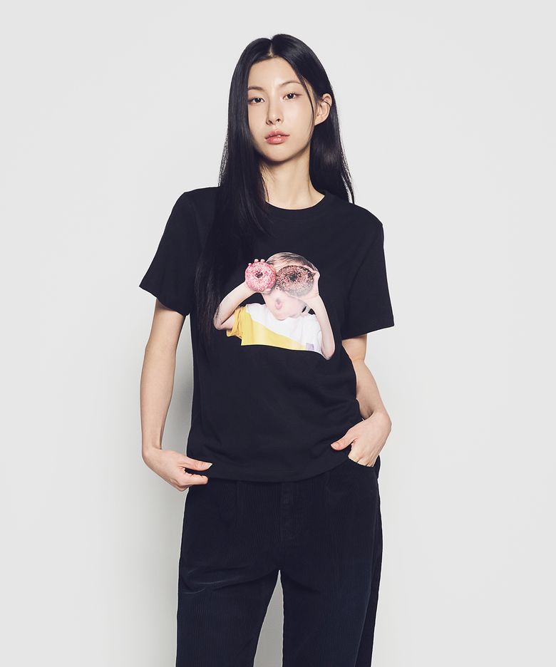 WOMAN ADLV BABY FACE DONUTS 1 SHORT SLEEVE T-SHIRT
