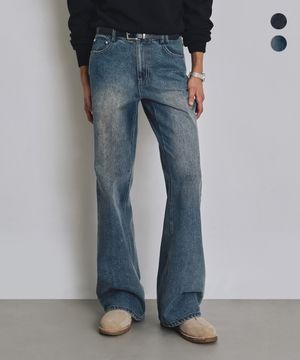 루즈핏 플레어 데님 팬츠 블루 COOSPT249BLUE