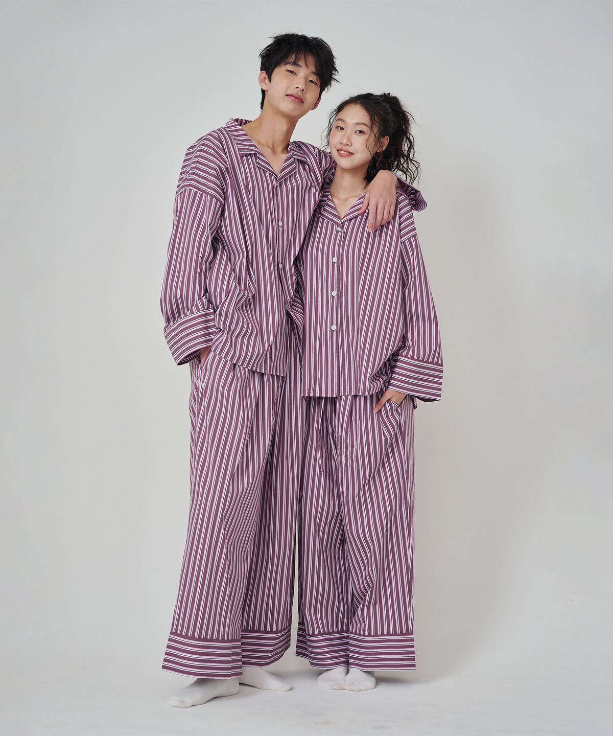 오끼뜨(OGGITT) (uni)도미토리 시즌 스트라이프 파자마 타트체리