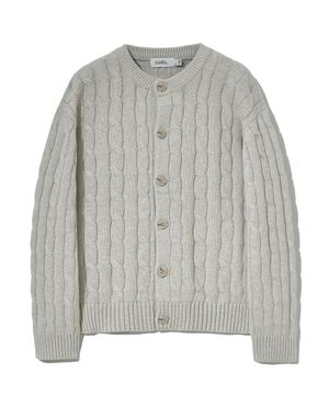 소프트 케이블 라운드 가디건 라이트그레이 COOSCD021LGRAY