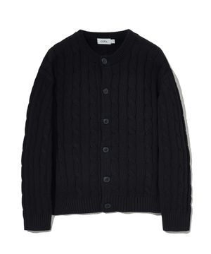 소프트 케이블 라운드 가디건 블랙 COOSCD021BLACK