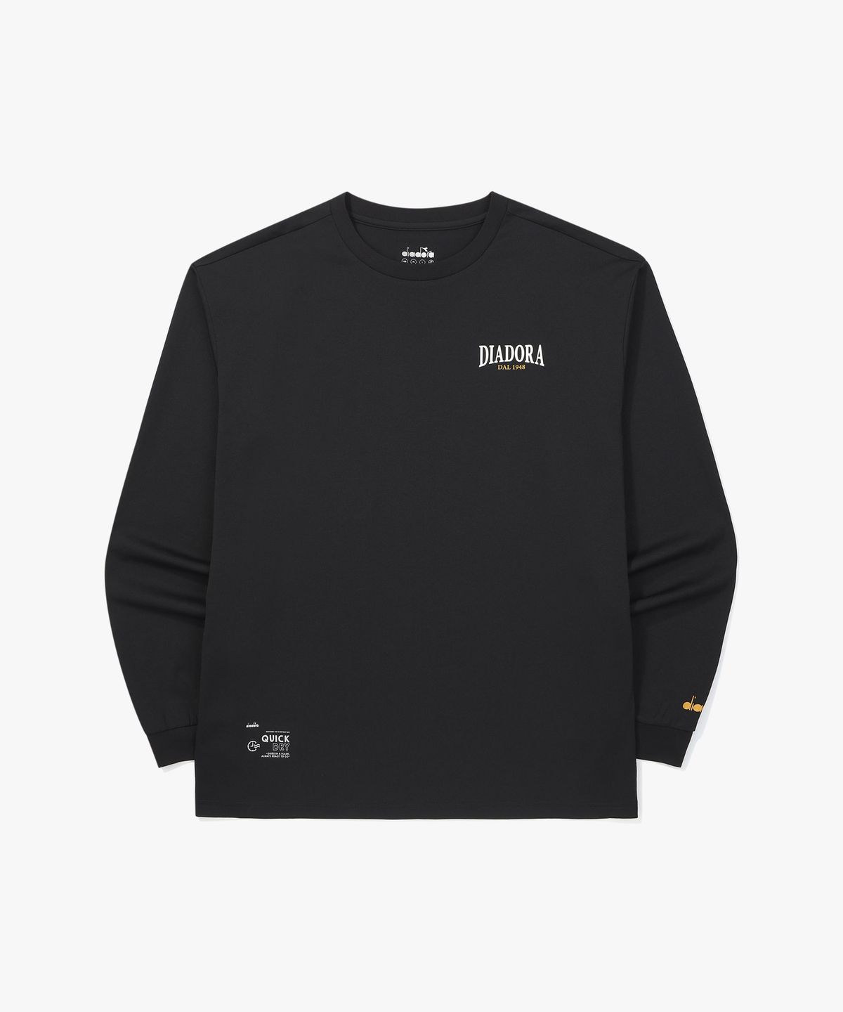 디아도라(diadora) AIRTEX 레터링 긴팔 티셔츠 BLACK